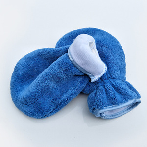 Gant de lavage de voiture en polaire corail épaissie 80g, absorbant, double face, pour le nettoyage des véhicules - Product Image 2