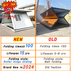 20ft 40ft Modular đúc sẵn có thể gập lại container nhà di động 2-3 phòng ngủ di động gấp nhà cho biệt thự hoặc khách sạn sử dụng - Product Image 6