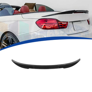 BMW F33 <b>Rear</b> <b>Spoiler</b> Black ABS Ducktail For 2013-2019 4 Series Convertible M4 Trunk Lip - Product Image 1