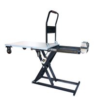 CMFO - Mesas Elevadoras Hidráulicas Portátiles de 300 kg y 500 kg, Carro Eléctrico Plegable con Batería, Acero, Tamaño de la Mesa 105x70 cm