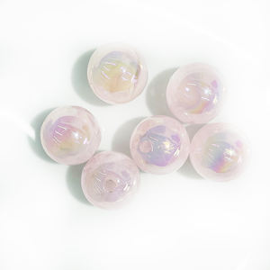 ลูกปัดอะคริลิคทรงหมากฝรั่งทรงกลมลูกปัดแวววาวสำหรับแม่บ้านทำปากกาสร้อยคอสำหรับเด็กพวงกุญแจพลาสติกอุปกรณ์ DIY ขายส่ง - Product Image 3