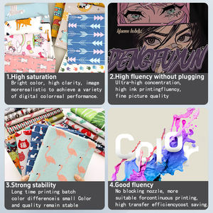 צבע על בסיס מים winnerjet 1000 דיו סובלימציה דיו עבור dx5 dx7 i3200 4720 מדפסת מדפסת - Product Image 3