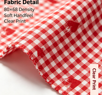 Tissu en polyester et coton jacquard géométrique à carreaux imprimé 32+150D*32+150D 80*68 57/58" pour robes de filles, chemises, textiles de maison et rideaux