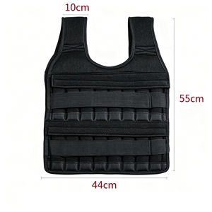 Chaleco con Peso Ajustable y Transpirable para Ejercicio, de Nailon con Malla Refrigerante Extraíble, Chaleco con Peso de 35 kg para Deportes - Product Image 2