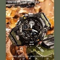 Reloj Smael 8055, Gran Venta, Reloj Digital LED de Cuarzo Analógico con Doble Pantalla, Deportivo, Resistente al Agua, con Alarma, Reloj Electrónico