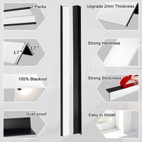 Tiras de PVC Bloqueadoras de Luz en Forma de L, Universales, 100% Opacas, de Calidad Confiable, para Persianas Enrollables
