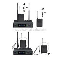 Système de micro sans fil double portatif LG-780DSP 2 canaux avec rétroaction et écho, UHF 600-690 MHz, véritable diversité, pour scène, église, conférence
