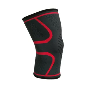 Manicotto per ginocchiera in Nylon sottile personalizzato di migliore qualità antiscivolo a compressione per la protezione sportiva traspirante con cerniera a gomito