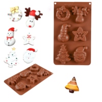 Moule à glaçons et moules à gâteaux en silicone motif cerf de Noël, outils de décoration pour pâtisserie, moules à fondant, moules à pâtisserie originaux