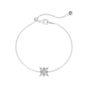 Pulseras con Colgante de Copo de Nieve de Circonia Cúbica 5A y Cadena de Plata S925 de Diseño Elegante Dylam para Mujer, Uso Diario - Product Image 1
