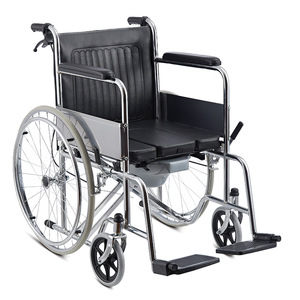 Silla de ruedas manual de acero Foshan Oriental FS609UJ con función de inodoro para ancianos y discapacitados - Product Image 1