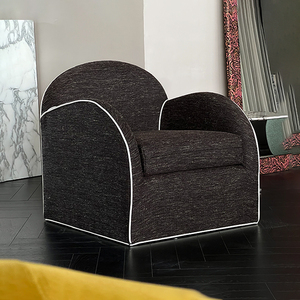 <span class=keywords><strong>Fauteuil</strong></span> de détente individuel nordique fait main en <span class=keywords><strong>tissu</strong></span> <span class=keywords><strong>gris</strong></span> moderne, chaise de luxe pour salle à manger et hôtel - Product Image 1