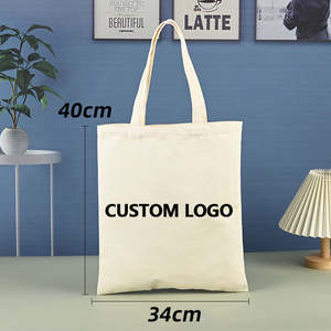 Wholesale <b>Canvas</b> Customizable Printed Logo Women's <b>Canvas</b> <b>Bag</b> with Zipper Customized Cotton <b>Canvas</b> <b>Shopping</b> <b>Bag</b> - Product Image 3