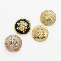 Kancing Emas Custom untuk Pakaian, Lapisan Paduan Seng Ramah Lingkungan, Motif Jamur, Ukuran Besar 23MM, Kancing Mantel, OEM ODM Garmen