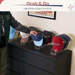 Expositor de Gorras de Béisbol de Acrílico Transparente al por Mayor, Nuevo Diseño Ecológico para Tiendas y Hogares - Product Image 6