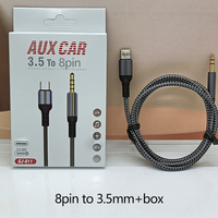 Adaptateur audio USB-C vers 3,5 mm plaqué or HiFi avec gaine en PVC, sans bruit, pour voiture, smartphone, casque, haut-parleur (1 m)