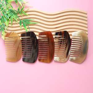 หวีผมทำจากเขาควาย ขัดเงาด้วยมือ ฟันหวีเรียบ สำหรับสางผม จัดแต่งทรงผม ดูแลเส้นผม และส่งเสริมให้ผมแข็งแรง เงางาม - Product Image 5