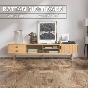 Personalizzato in stile moderno in legno Rattan credenza Buffet mobile per interni con deposito per soggiorno - Product Image 2