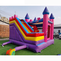 Château Gonflable Commercial de Haute Qualité avec Toboggan, en PVC 0.55mm, pour Enfants