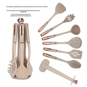High Quality <b>Silicone</b> Cooking Utensils Cookware Kitchen Utensils Set Cooking <b>Tool</b> Sets with Holder - Product Image 6
