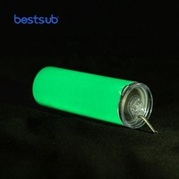 BestSub 20oz vente en gros gobelet sous vide en acier inoxydable lueur dans le noir Sublimation droite changement de couleur en vrac