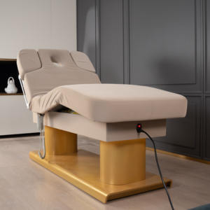 Muebles de Salón de Lujo, Camilla de Masaje de Belleza Facial Eléctrica Ajustable de Platino con 4 Motores - Product Image 3