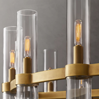 Lustre rond RHOEM en verre pour salon, lustre pour escalier, éclairage de luxe, décoration, luminaires design pour la maison