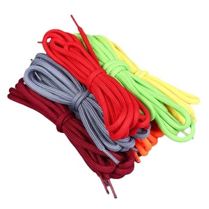 Lacets ronds en polyester de 5 mm pour la randonnée en plein air, les sports, le basketball, noirs, vente en gros par le fabricant - Product Image 5