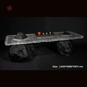 โต๊ะรับประทานอาหารคริสตัลแพลทินัมใสไม่เรียบดีไซน์พิเศษทันสมัยสำหรับร้านอาหารสำนักงานโรงแรม - Product Image 2