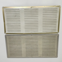 Grille de ventilation en aluminium 16*8'' avec revêtement en poudre et moustiquaire pour système CVC