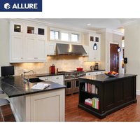 Allure Liquidation Acajou Classique Teck Cerisier Courbé Rond Bois Massif Cuisine en Mélamine Armoires de Cuisine Prêt à Assembler