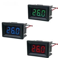 Voltímetro de CC de 2 Cables y 0.36 Pulgadas, 4.5-30V, Pantalla LED Digital, Protección Contra Polaridad Inversa para Batería de Coche