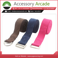 Ceinture de yoga en coton de qualité supérieure, personnalisée, pour la remise en forme, fabriquée en Inde, disponible en gros