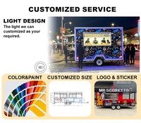Cogsun Remorque Food Truck Entièrement Équipée à Prix Abordable avec Cuisine Mobile pour Snacks, Chariot de Restauration Rapide Extérieur, Camion à Pizza