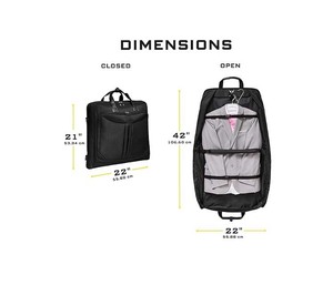 Sac de transport pour costumes haut de gamme - Suspend 4 costumes - Idéal pour les voyages et les affaires avec bandoulière et <span class=keywords><strong>compartiment</strong></span> pour ordinateur portable - Product Image 5