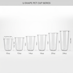 Gobelets en plastique PET jetables transparents en forme de U pour café, boissons froides et <span class=keywords><strong>bubble</strong></span> tea, avec couvercles et pailles, personnalisables avec logo, vente en gros - Product Image 3