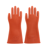 Gants isolants orange 12KV (type plat) - Longueur 38cm Antidérapants Résistants à l'usure Protection électrique Gants de sécurité pour électriciens