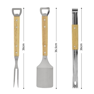 Bbq Grill 3Pc Rvs Inclusief Vork, Tong, Spatel Barbecue Sets Voor Grillen Keuken Accessoire - Product Image 2