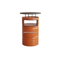 Grande table de loisirs moderne de style industriel avec combinaison de chaises à essence pour café ou mobilier de restaurant