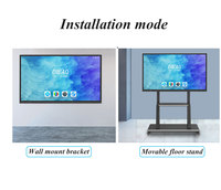 Tableau blanc interactif intelligent pliable 4K de 65 pouces avec système Android 13 double et écran tactile 20 points