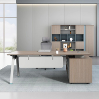 Ensemble de meubles de direction de haute qualité chaise et bureau secrétaire bureau d'ordinateur moderne en forme de L Boss