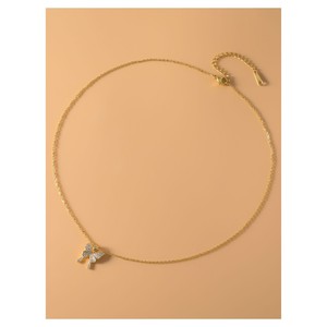 Conjunto de Joyería de Aleación de Cobre con Diseño de Mariposa, Collar y Aretes para Mujer, Joyería de Moda para Fiesta, Origen Yiwu ATL 0795Q - Product Image 3