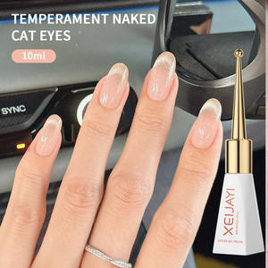 Barniz de Gel de ojo de gato semipermanente brillante de cristal desnudo elegante de 10ml con esmalte de Gel de <span class=keywords><strong>uñas</strong></span> magnético de partículas ultrabrillantes - Product Image 2