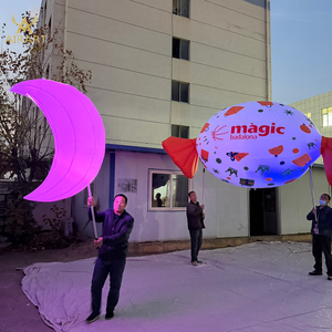 Marioneta Lunar Inflable de Mano con Luz LED - Decoración Portátil para Fiestas, Eventos Temáticos <span class=keywords><strong>y</strong></span> Cabina de Fotos - Product Image 5