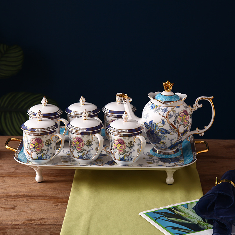 Ensemble de robinetterie bleu à 8 têtes (Coffret cadeau)