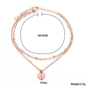 In acciaio inossidabile popolare bracciale estivo caviglie impermeabili placcate in <span class=keywords><strong>oro</strong></span> <span class=keywords><strong>rosa</strong></span> - Product Image 2