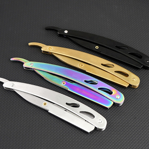 มีดโกนหนวดสแตนเลสแบบพับได้ ใบมีดเดี่ยว สำหรับโกนหนวดและกำจัดขน - Product Image 4