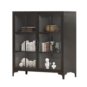 Armoire de rangement de cuisine à la mode Armoire de sol autoportante de salon avec rangement ouvert - Product Image 3