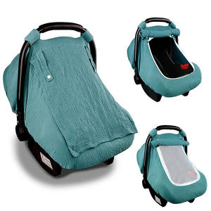 Vente en gros de couverture d'allaitement poncho réglable 3 en 1 anti-moustique matériau mousseline respirante <span class=keywords><strong>housse</strong></span> de siège de voiture pour bébé - Product Image 4