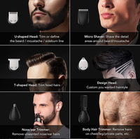 Tondeuse professionnelle pour épilation des cheveux, rasoir personnalisé, pour élimination des poils, lavable, machine de coiffure